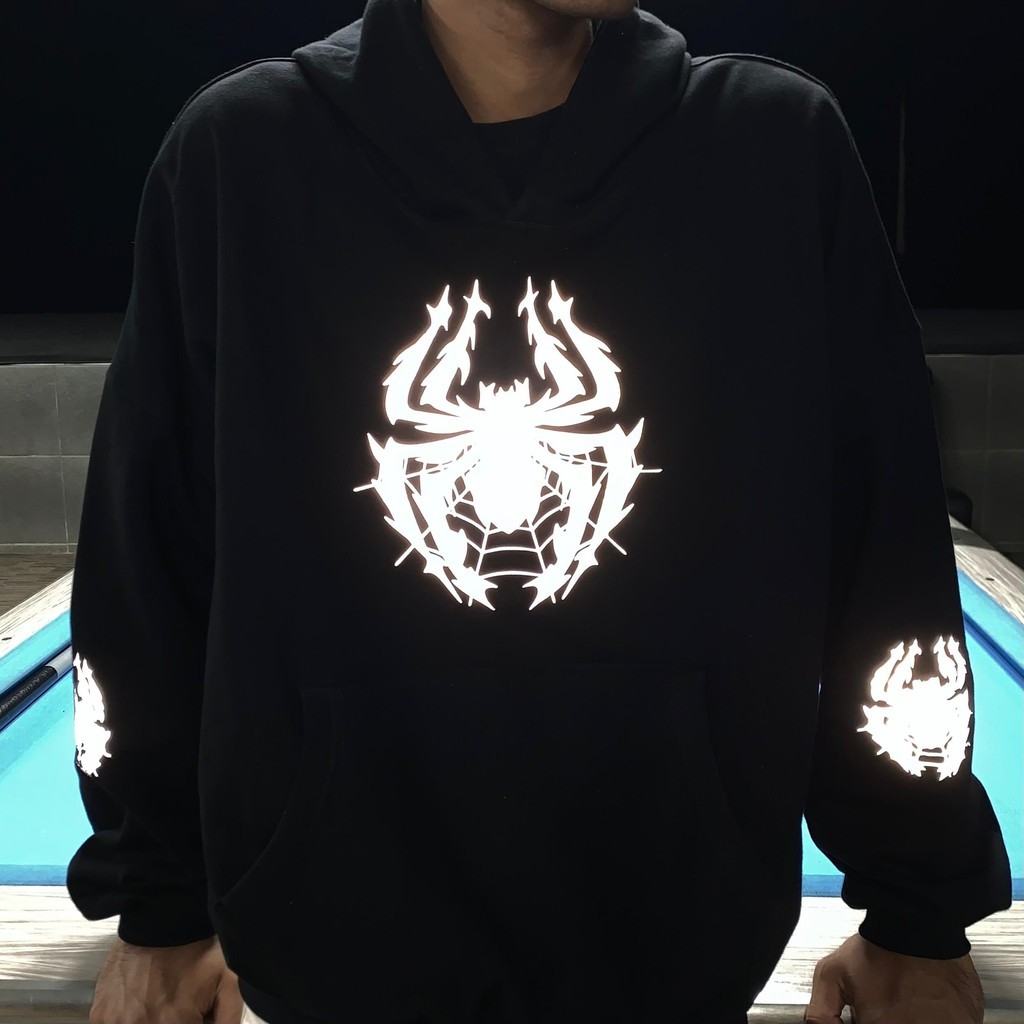 2025 เทรนด์สะท้อนแสง Spider man รูป Hoodie By Narcism street style Hoodie