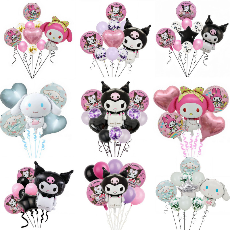 ลูกโป่งฟอยล์ Sario ลูกโป่งการ์ตูน Foil Balloon Party ลูกโป่งเซต ลูกโป่งวันเกิด สําหรับตกแต่ง