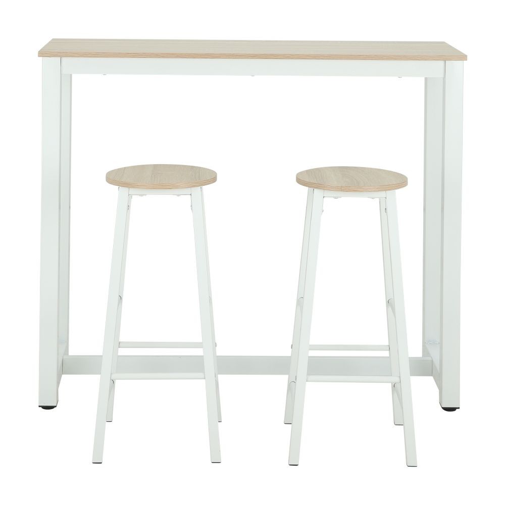 Furinbox JOLENE Bar Set 2 Seaters - Natural/White