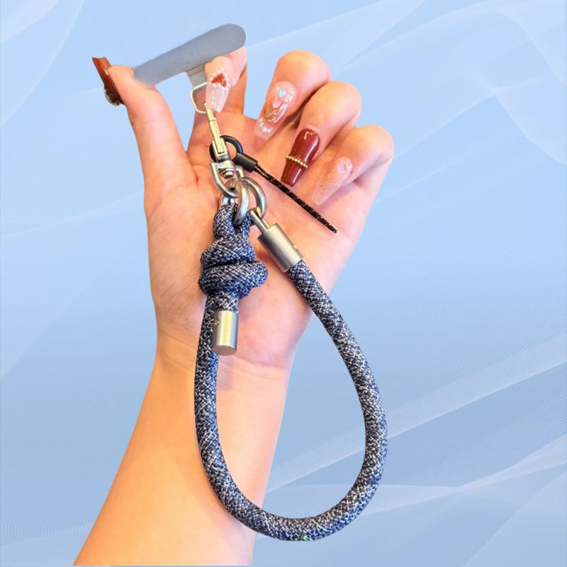 7มม ตัวหนา สั้นโพลีเอสเตอร์ทอกรณีโทรศัพท์เชือกแขวนกระเป๋ากล้องถ้วยน้ําที่สําคัญแฟชั่นป้องกันการสูญหายสายรัดข้อมือ - รูปที่ 5