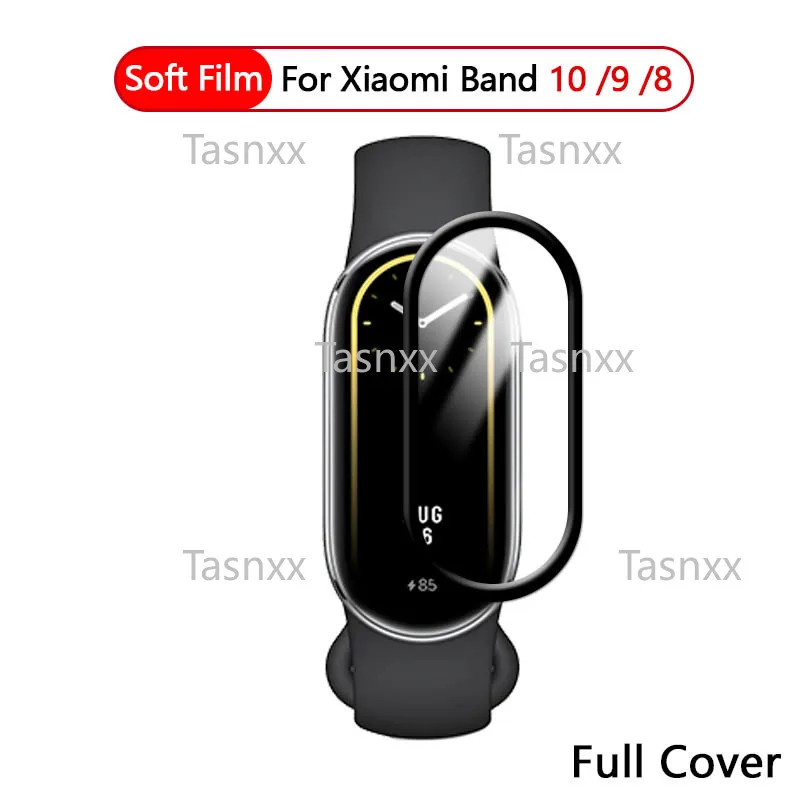 1 / 2 / 3 / 5 PCS สําหรับ Xiaomi Smart Band 10 9 8 Pro Active SmartWatch 3D โค้งนุ่มยืดหยุ่นฟิล์ม Ul