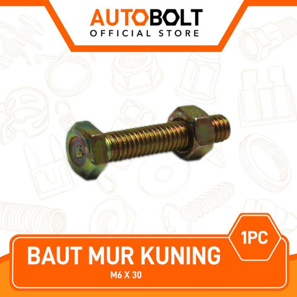 1 PC Yellow Bolt Nut M6X30 ซีล Bolt Nut M 6 X 30 M6 6X30