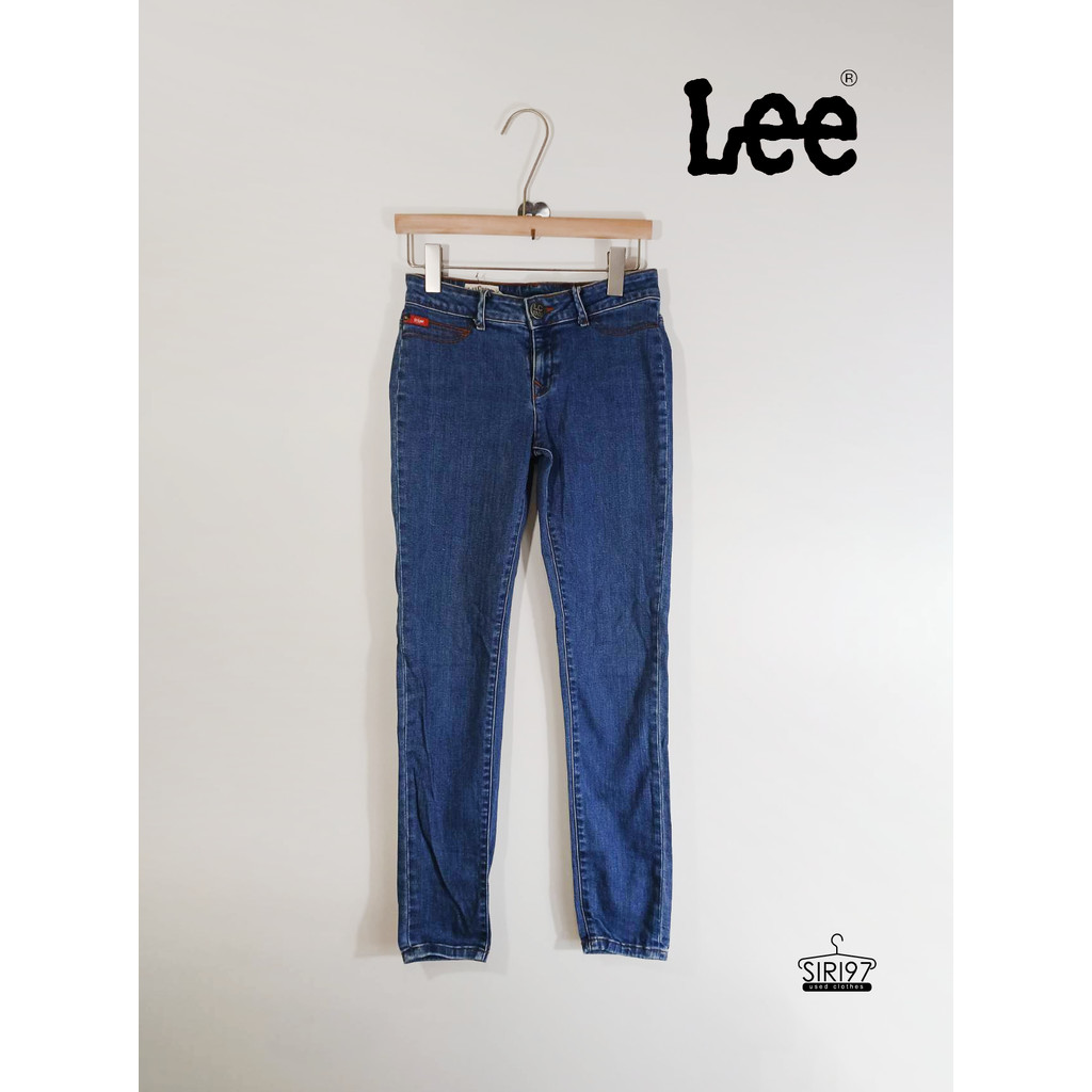 (พร้อมจัดส่ง) กางเกงยีนส์ขายาวผู้หญิง สกินนี่ ยีนส์ยืด LEE COPPER สียีนส์ สภาพ85%
