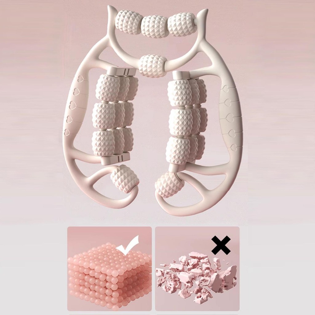 ขานวด Roller 24 ล้อมือถือขา Roller แบบพกพา Ergonomic กล้ามเนื้อ Relaxer อุปกรณ์นวดสําหรับผู้หญิงหญิง