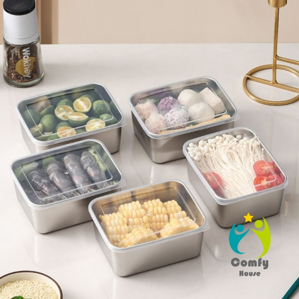 Comfy กล่องอาหารสแตนเลส 1 ชิ้น ฝาปิดสนิท น้ำหนักเบา กันสนิม แบบพกพา ใส่ได้ทั้งน้ำพริกและอาหารทั่วไป sealed box - รูปที่ 5