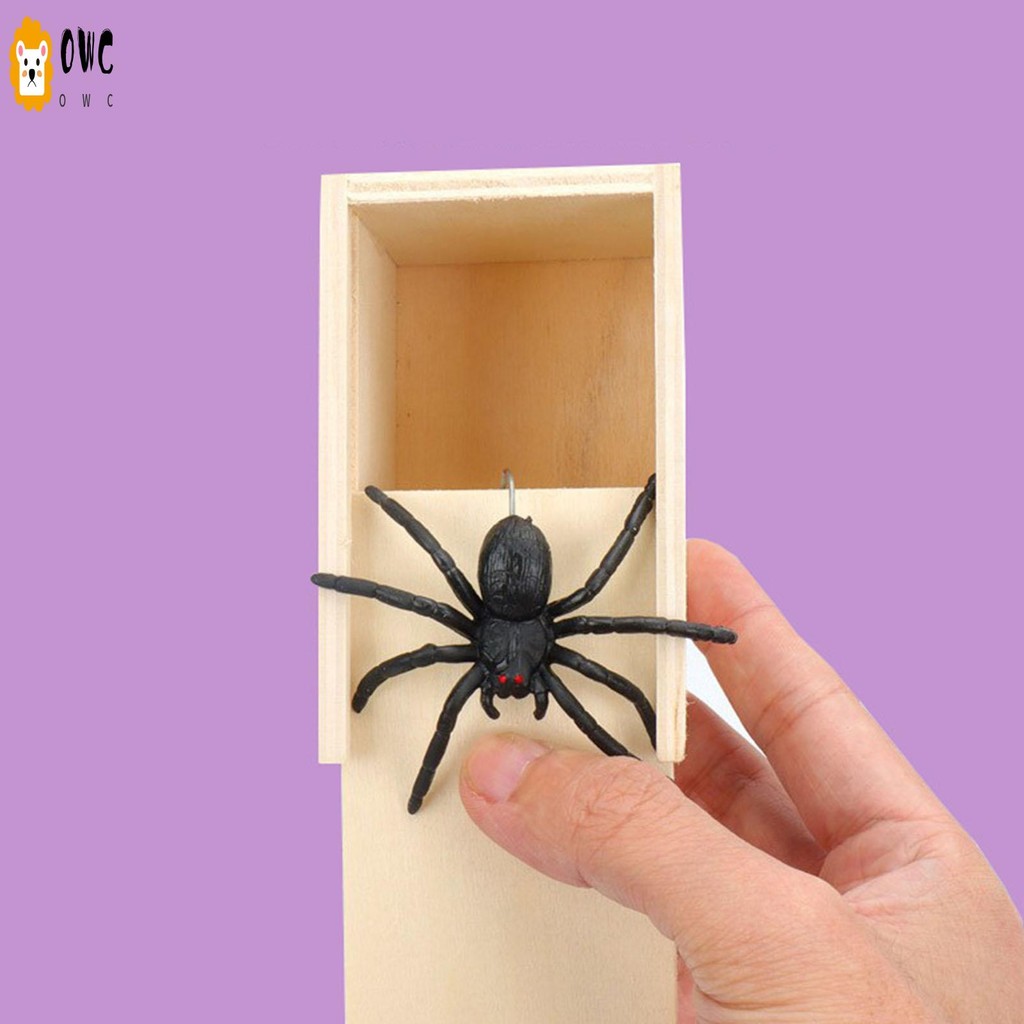 Spider Prank Scare กล่อง Surprise Joke กล่องฮาโลวีน Pranks Stuff ของเล่นของขวัญสําหรับเด็กและผู้ใหญ่