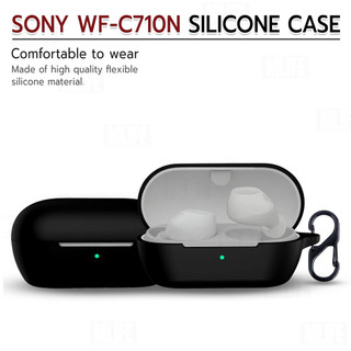 MLIFE - เคสหูฟัง Sony WF-C710N เคสกันรอย เคสหูฟัง เคสซิลิโคนใส หูฟังไร้สาย หูฟังบลูทูธ Earphone Cover Clear Silicone