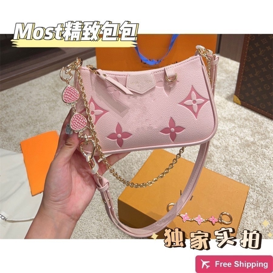 พร้อมสต็อก Gradient Bag Mahjong Bag Presbyopic Bag Double Chain Bag Crossbody Bag Hand