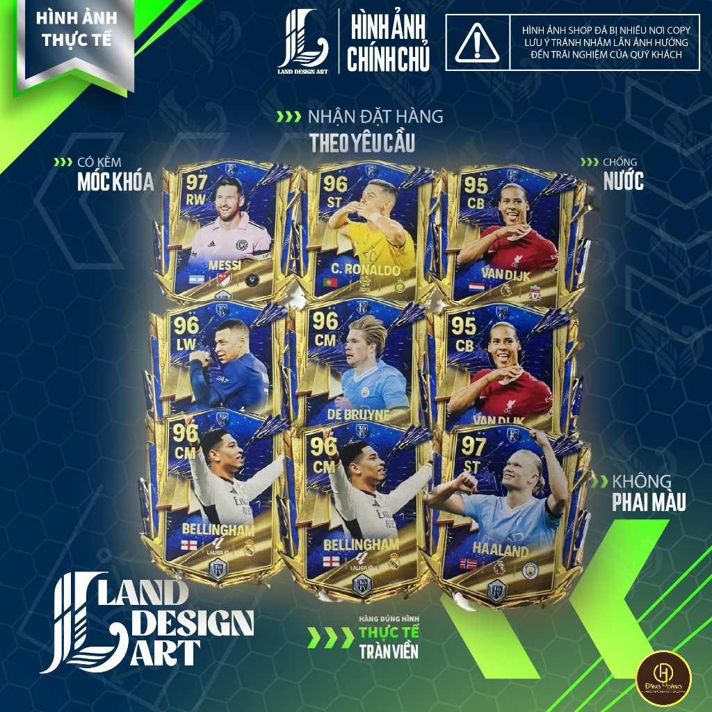 พวงกุญแจการ์ดเครื่องเล่นฤดูกาล 24TOTY - FC Mobile - พวงกุญแจไมกาพิมพ์ลาย 2 ด้าน