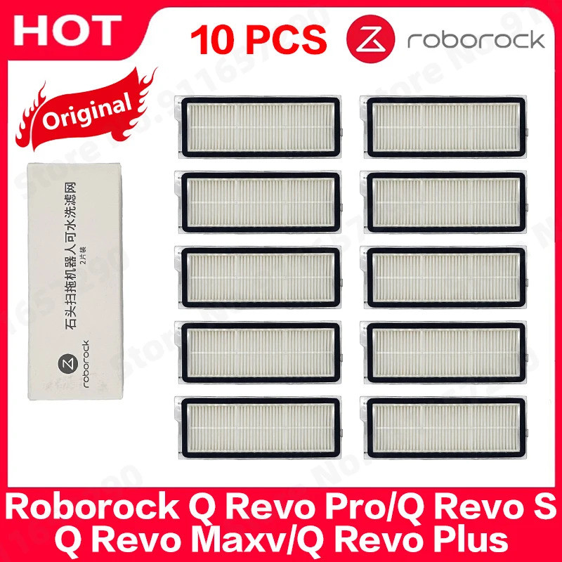 Original Roborock Q Revo Pro/Q Revo S/Q Revo Maxv/Q Revo Plus HEPA ตัวกรองอะไหล่หุ่นยนต์เครื่องดูดฝุ