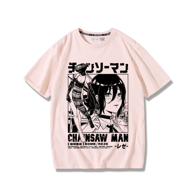 เสื้อยืดอนิเมะ Chainsaw Man ผ้าฝ้ายแท้ สินค้าโปรดของแฟน ๆ アニメ ราคา ถูกที่สุด ดีลบีเคเค แกลเลอรีภาพที่ 6