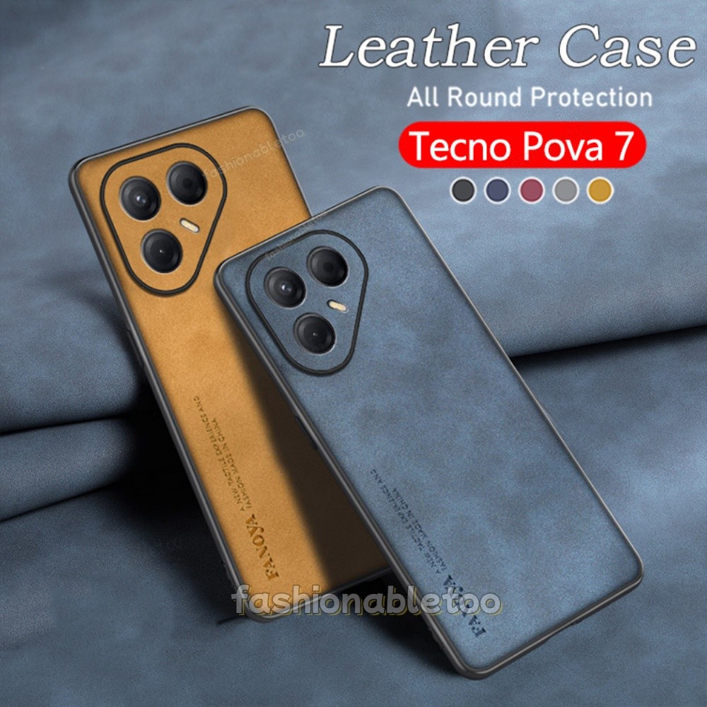 สําหรับ Tecno Pova7 หนัง Matte Texture เคสโทรศัพท์สําหรับ Tecno Pova 7 Ultra Pro Pova7 Ultra Pova7Ul