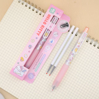 Oniso ชุดปากกาเจล1ด้ามพร้อมไส้2แท่ง ลายการ์ตูนSanrio ขนาด0.5mm. หมึกสีน้ำเงิน - สินค้าลิขสิทธิ์แท้
