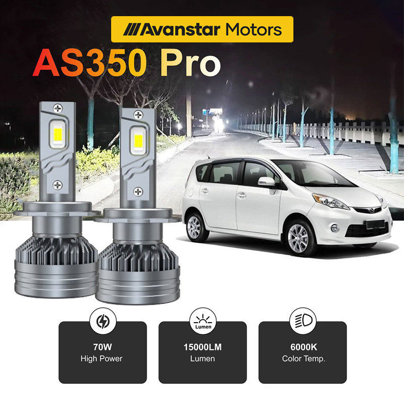[PERODUA] Alza รับประกัน 1 ปี ไฟหน้ารถ LED Foglight Bulb H7 H8/H11 Hi/Lo Beam Headlamp Bulb