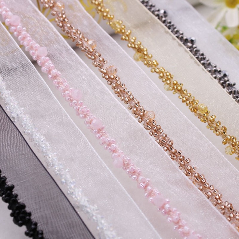 1Yard/Lot เพชรลูกปัดลูกไม้ริบบิ้นลูกไม้ Trim เย็บปักถักร้อยลูกไม้ผ้าสําหรับเย็บเสื้อผ้าลูกปัด Fringe ผ้าไหมพู่ Fringe Trim เสื้อผ้าอุปกรณ์เสริม Fringe สําหรับผ้าม่านริบบิ้น