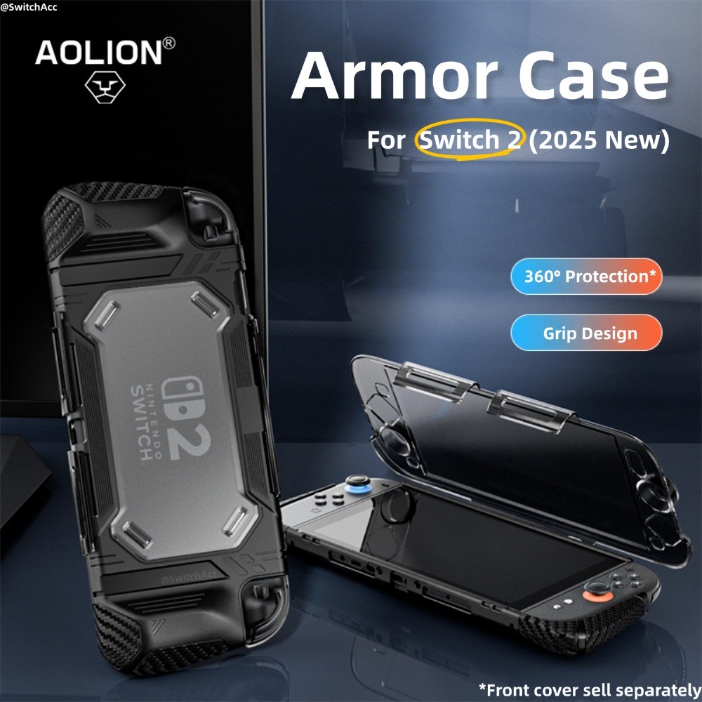 AOLION Switch Armor Case สําหรับ Nintendo Switch 2 Ergonomic Grip Design ShockProof สต็อกท้องถิ่น