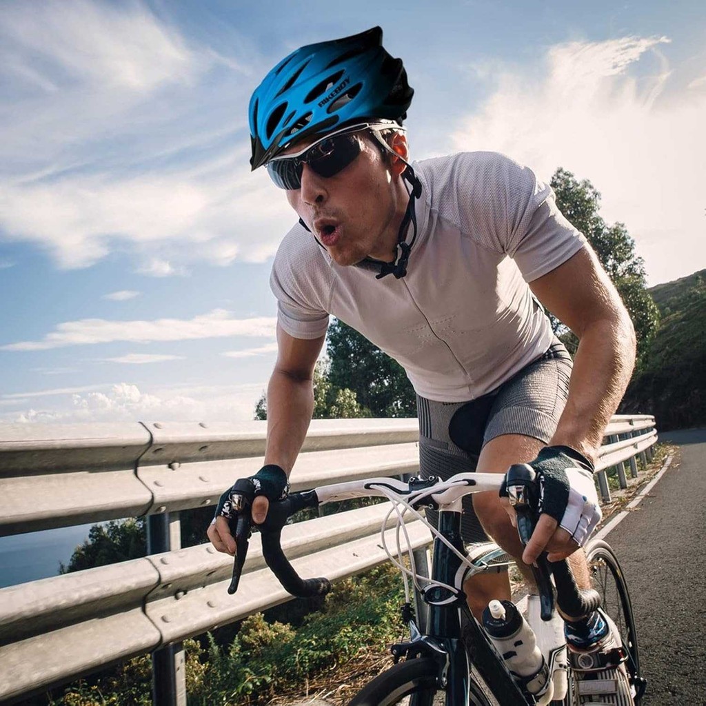 PSRHRHSTR BIKEBOY หมวกกันน็อคจักรยานสกู๊ตเตอร์ระบายอากาศพร้อมไฟท้าย - BK-168