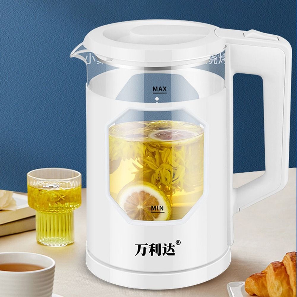 กาต้มน้ําไฟฟ้ามือความจุขนาดใหญ่ 2.3 ลิตรพร้อมระบบปิดอัตโนมัติกาต้มน้ําร้อน, กาต้มน้ําแก้วซิลิกาโบรอนสูงที่ทนทานอุปกรณ์ครัว - รูปที่ 2