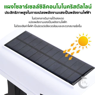 ไฟโซล่าเซลล์ 77LED Solar SensorLight การออกแบบการตรวจสอบแบบอะนาล็อก สไตล์กล้องวงจรปิด ไฟติดผนัง 3โหมด พร้อมรีโมทคอนโทล