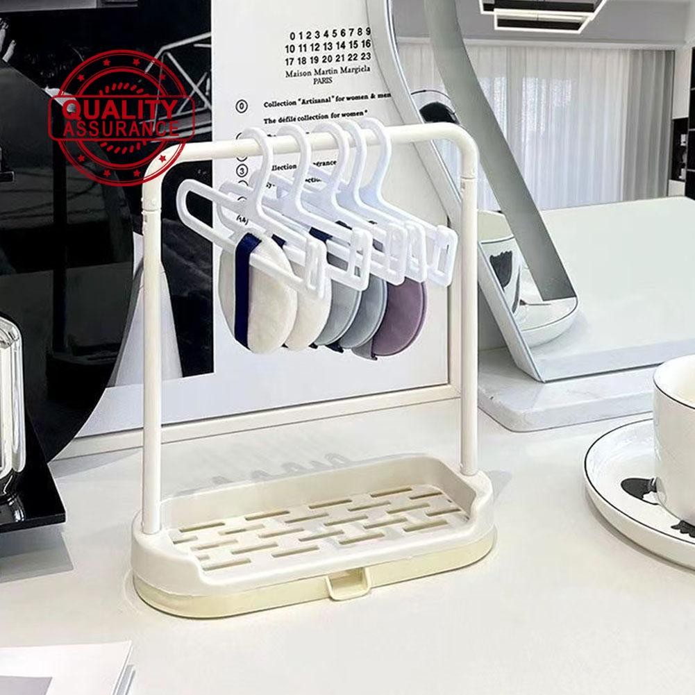 เครื่องมือแต่งหน้า Puff Drying Rack ฟองน้ําความงามเครื่องสําอางแขวนพัฟแต่งหน้า Al Travel Storage Z2y