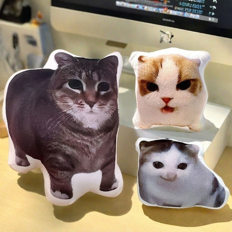 Creative Cat พวงกุญแจตุ๊กตาน่ารัก Oiiaioooiai แมวมีเสียงจี้เด็กความเครียดบรรเทาของเล่น