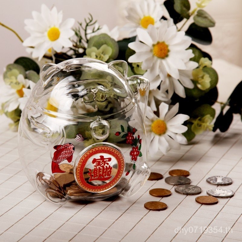 จัดแต่งทรงผม Lucky Fortune Piggy Bank ลูกแมว Decals เท่านั้นไม่สามารถป้อน Piggy Bank HH3I