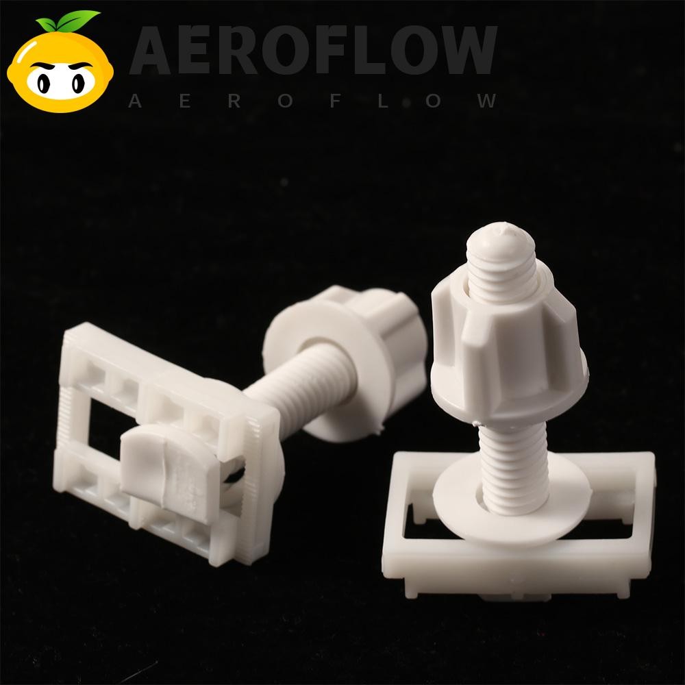 AEROFLOW ห้องน้ําที่นั่งบานพับ Hole Fixing บานพับฮาร์ดแวร์ห้องน้ําอะไหล่สําหรับฝาชักโครกพร้อมสกรูยึดเครื่องซักผ้ายางชุด