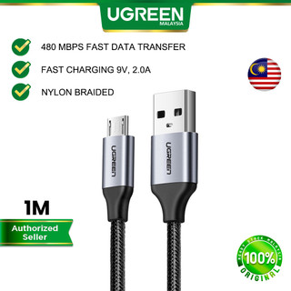 UGREEN USB-A to Micro USB Cable 18W 2A Fast Charging Nylon Braided 480Mbps Data Transfer Quick Charge Android Huawei