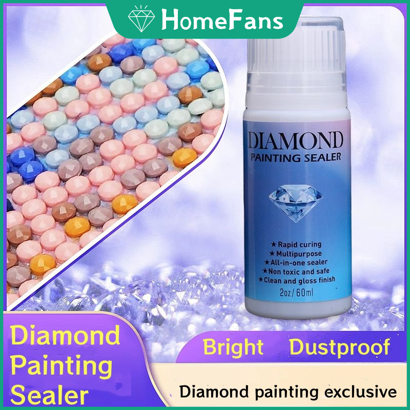 HFDiamond Painting Sealer, 5D Diamond Painting Glue Permanent Hold & Shine Effect Sealer, Fast-Dryin