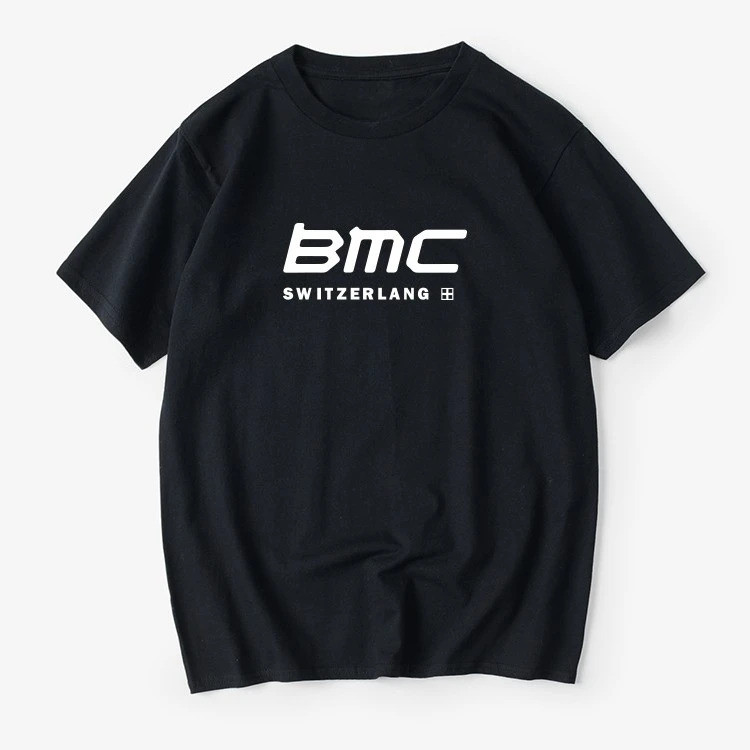 ทีมอเมริกัน BMC Tour De France พัดลมขี่จักรยานกลางแจ้งเสื้อผ้าขี่จักรยานเสื้อยืดแขนสั้นรอบคอเรียบง่า