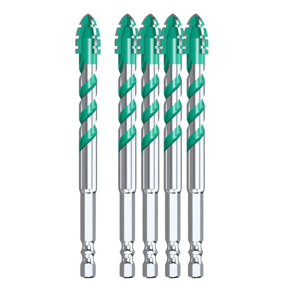 ❀BLOOMY❀5PC Serrated Eccentric Drill Bits for Efficient Drilling in For Glass Wood Metal❀