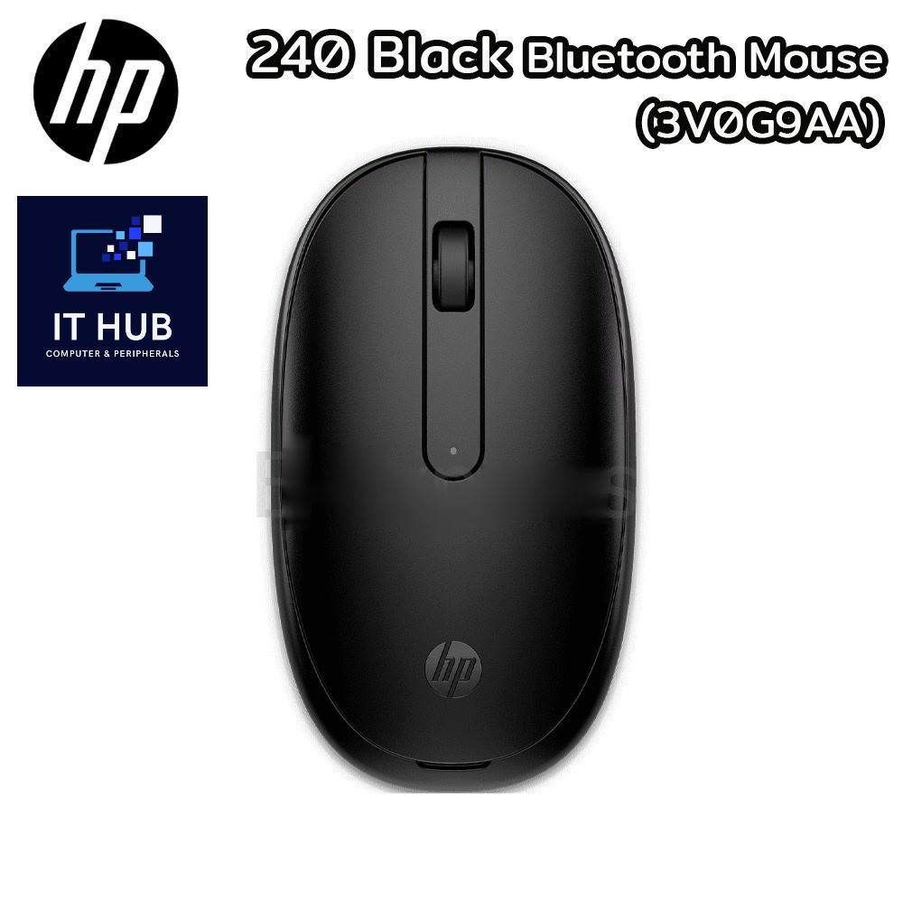 HP MOUSE 240 BLUETOOTH BLACK : 3V0G9AA#UUF เมาส์ไร้สาย ของแท้ ประกันศูนย์ 1 ปี
