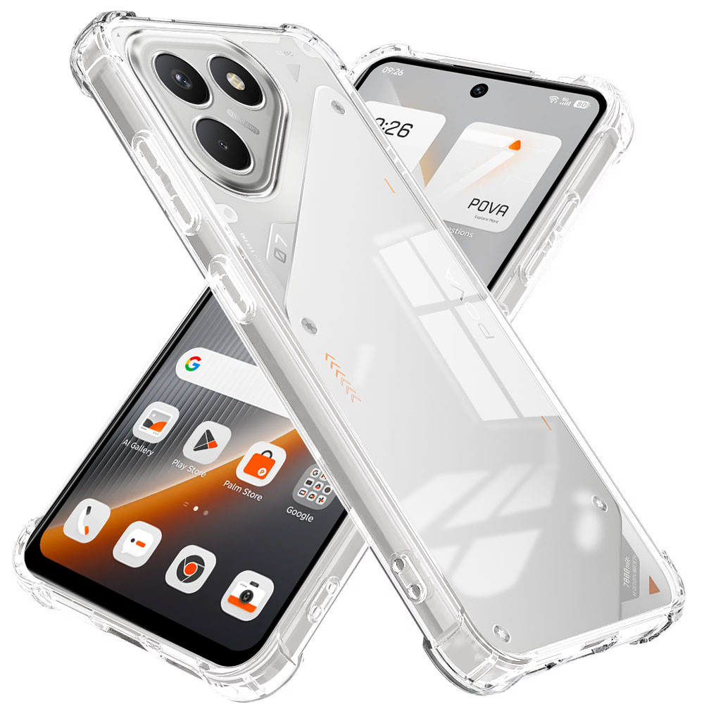 เคสโทรศัพท์สําหรับ Tecno Pova 7 Neo Pova 7 4G ถุงลมนิรภัยซิลิโคนนุ่มกันกระแทกฝาหลังสําหรับ Tecno Pov