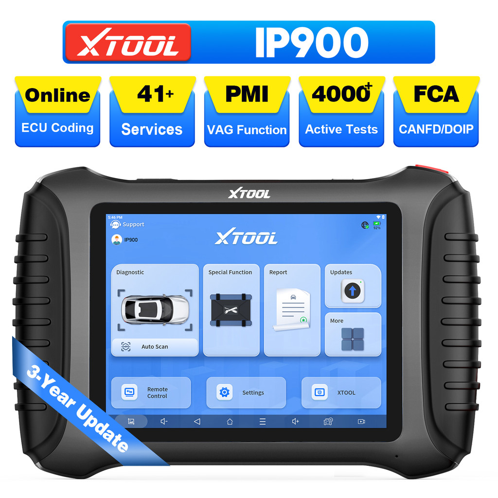XTOOL IP900 Auto Bidirectional Diagnostic Tool OBD2 Scanner Full System ECU Coding PMI 41+Reset IMMO
