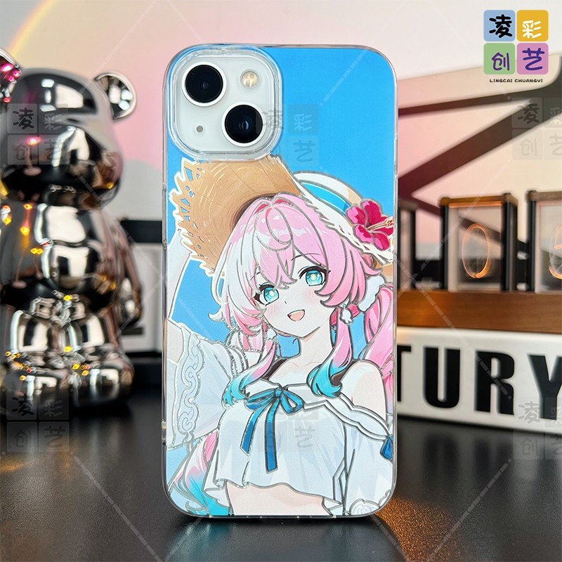 เคสไอโฟน สําหรับ iPhone 11/12/13/14/15/16/Pro/Max | เคส IMD Glacial Vortex | Honkai: ดีไซน์อนิเมะ Hy