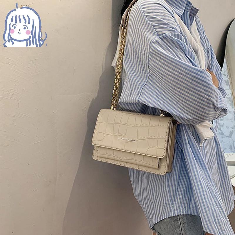 กระเป๋าสะพายโซ่ Axillary Chic ฝรั่งเศสพร้อมวัสดุหนัง PU