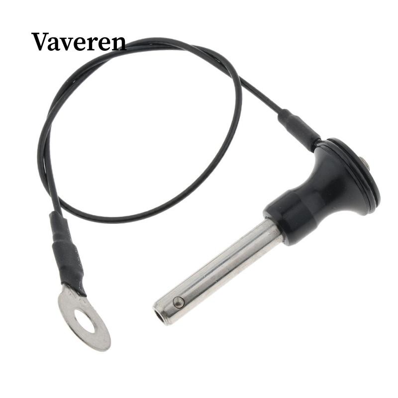 [Vaveren] Steel Ball Lock Quick Release Pin, ปุ่มกดพร้อมเชือกเส้นเล็ก, Dia 8mm L 45mm