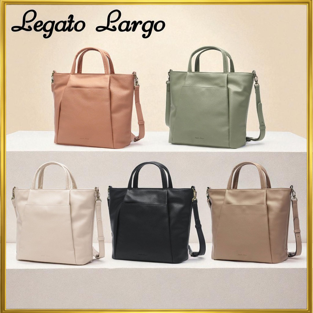 [Legato Largo] Spacious Storage Bag 2WAY Shoulder Bag LG-D1431 Gray Beige