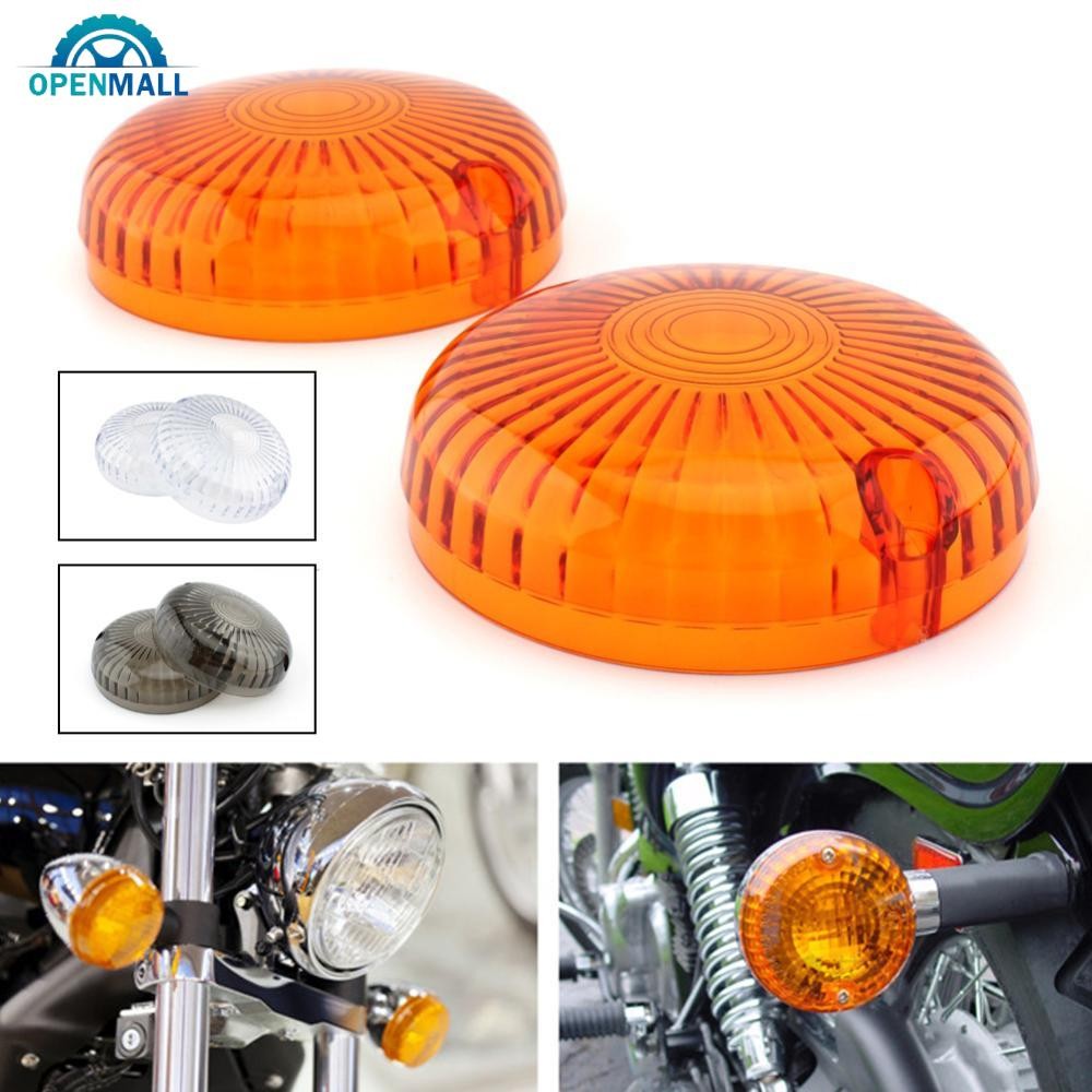 OPENMALL 1 คู่รถจักรยานยนต์ควันไฟเลี้ยวที่ชัดเจนไฟแสดงสถานะเลนส์สําหรับ Yamaha V-Star 1100 650 Royal