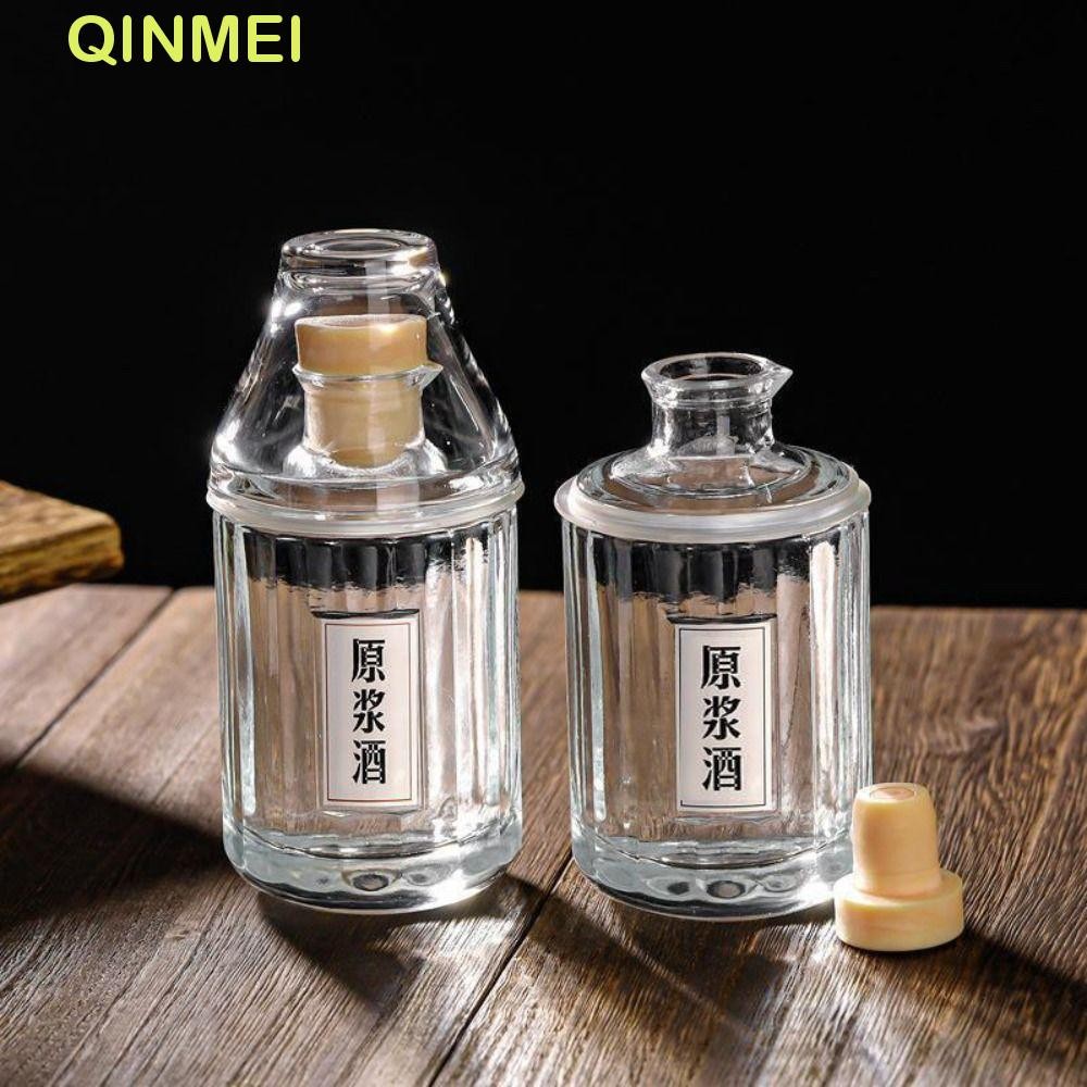 QINMEI ขวดเหล้าวิสกี้, 100ML ขวดเหล้าไวน์ใส, แก้ว Barware มินิน่ารักขวดไวน์เหล้า