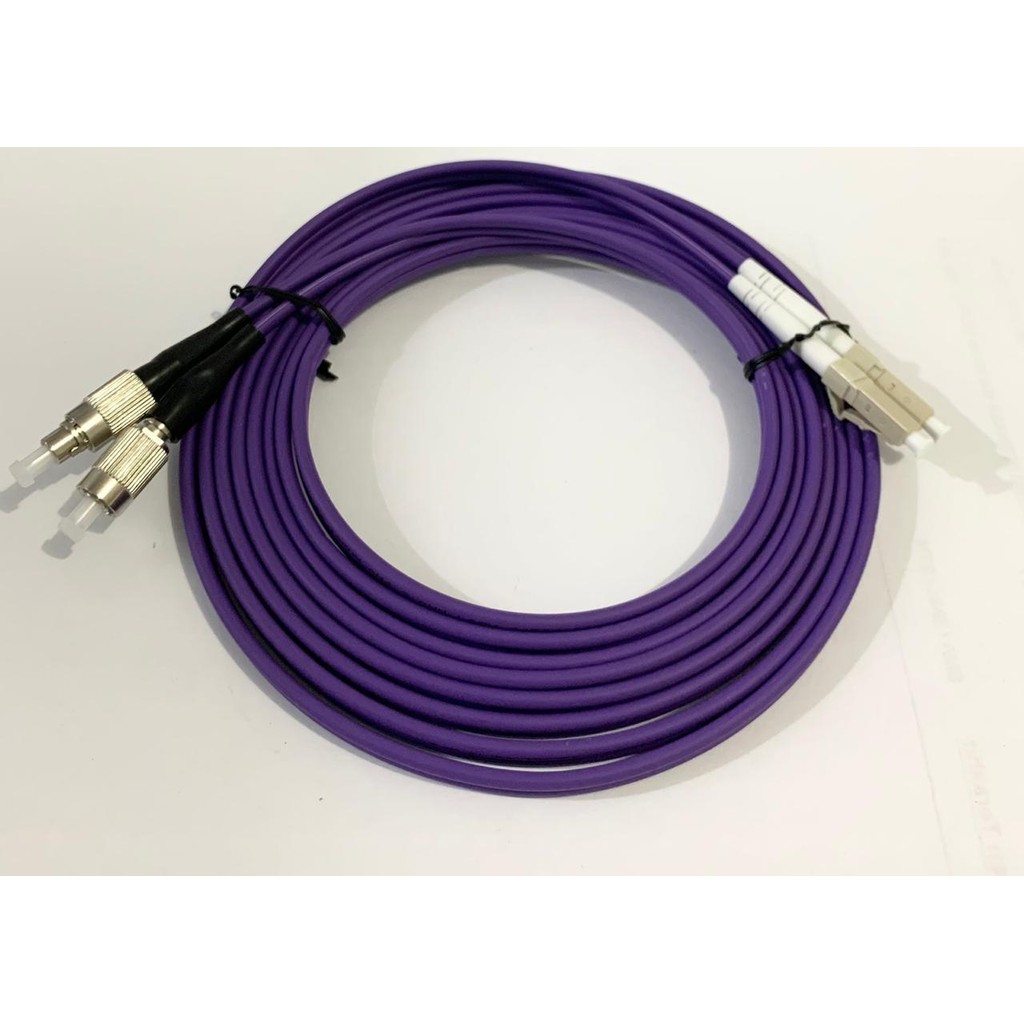 OM4 patchcord LC FC OM4 ไฟเบอร์ออปติกมัลติโหมด LC-FC OM4 ดูเพล็กซ์ 5 เมตร