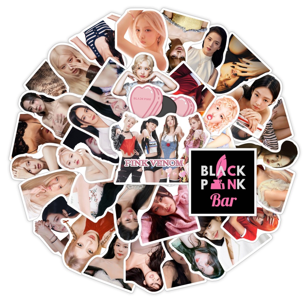 40-200pcs BP JUMP THE GIRLS DDU-DU Washi เทปสติกเกอร์ภาพ LISA JENNIE ROSE JISOO WORLD TOUR กันน้ํากร