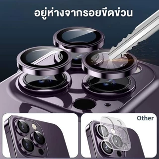 กระจกนิรภัยกันรอยหน้าจอ เลนส์กล้อง วงแหวนโลหะ สําหรับ iPhone 16 16e 15 14 13 12 11 Pro Max 14 Plus