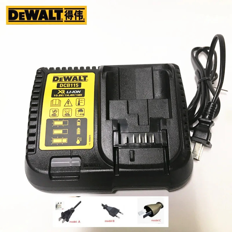 220-240V Charger DCB115 สําหรับ DEWALT DCH133 DCD996 DCD995 DCD991 DCD990 DCD796 DCD795 DCD790 DCD78