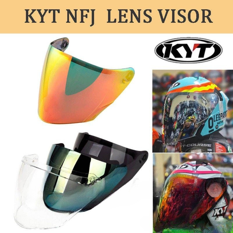 Rainbow KYT Visor เลนส์ Fit สําหรับ KYT NFJ หมวกกันน็อค KYT NFJ Visor เลนส์กระเป๋า KYT NFJ Visor เลน