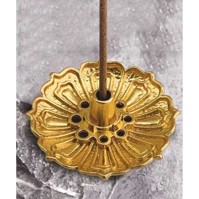 VERDOSTRA XIJIANG ที่วางธูปดอกบัวเดี่ยว 9 หลุมโลหะผสมสังกะสี - XJ-9A