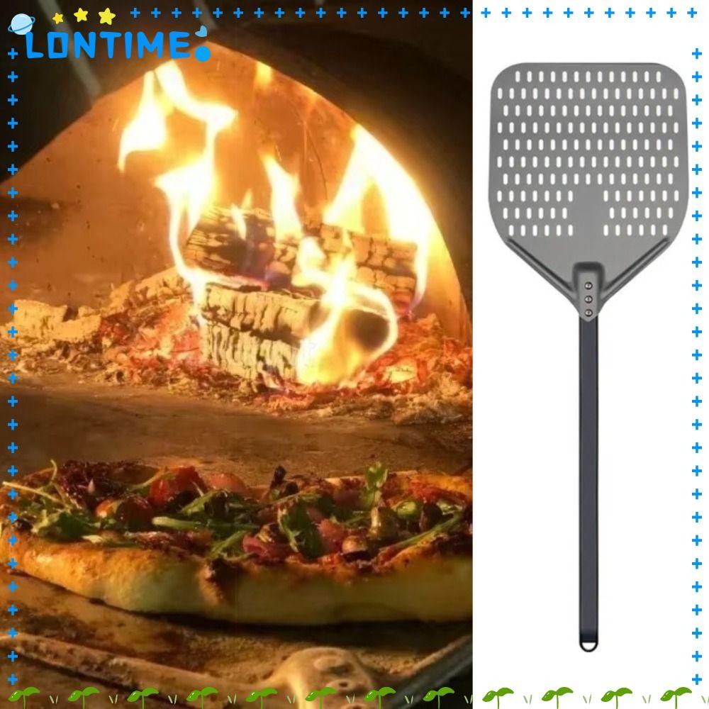 LONTIME พลั่วพิซซ่าอลูมิเนียม, ด้ามยาว 12/14 นิ้วไม้พายพายพิซซ่า, ที่ถอดออกได้บิ๊กแพนเค้กพิซซ่า Turner พิซซ่าเปลี่ยน Peel