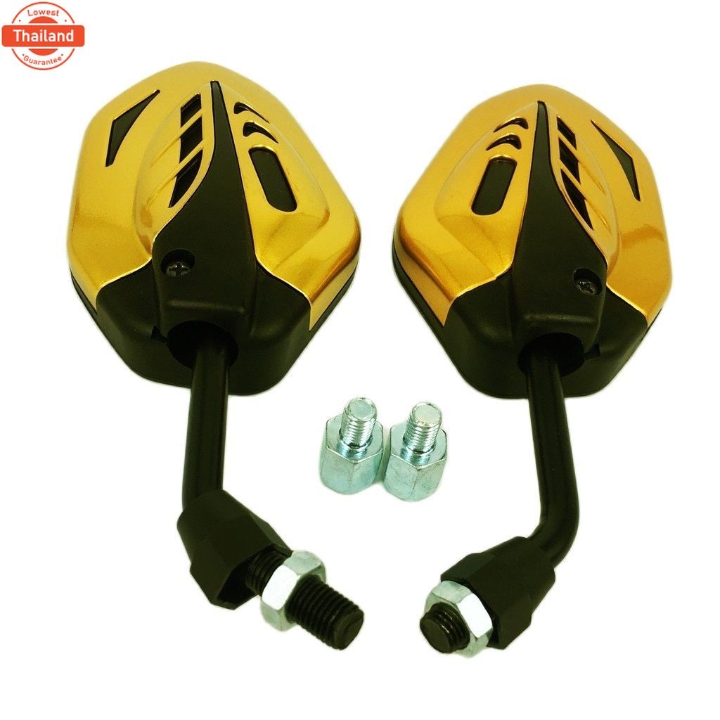 กระจกแต่ง 6 เหลี่ยม AC 3001 ใส่ได้กัรถมอเตอร์ไซต์  สีแดง สีดำ สีทอง สีน้ำเงิน/AC-Y3001 1คู่