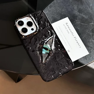 ใหม่ 3D Creative Devils Eye Soft Case สําหรับ iPhone 17 16 15 14 13 12 11 Pro Max 14 15 16 Plus 17 Air สีไฟฟ้าเต็มรูปแบบกระจกหลุมขนาดใหญ่ Anti Falling ฝาครอบ