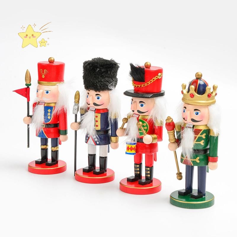 [JBTH] ทหารแคร็กเกอร์คริสต์มาสไม้, ตัวเลขแคร็กเกอร์ทาสีแบบดั้งเดิม, ปาร์ตี้คริสต์มาสสะสมสําหรับ Home